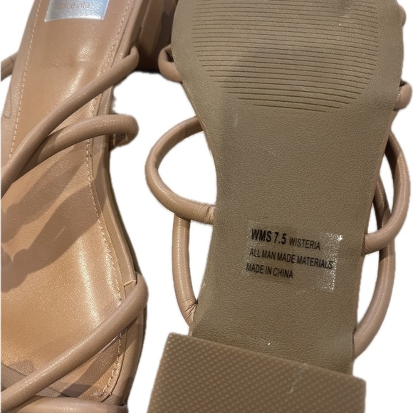 Dolce Vita Tan Sandals Strappy Minimalist Design - Picture 2 of 3